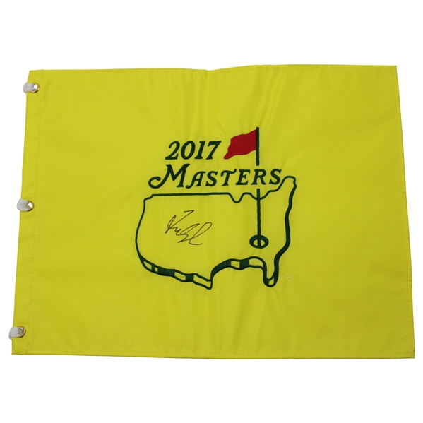 Fred Couples Signed 2017 Masters Embroidered Flag JSA ALOA