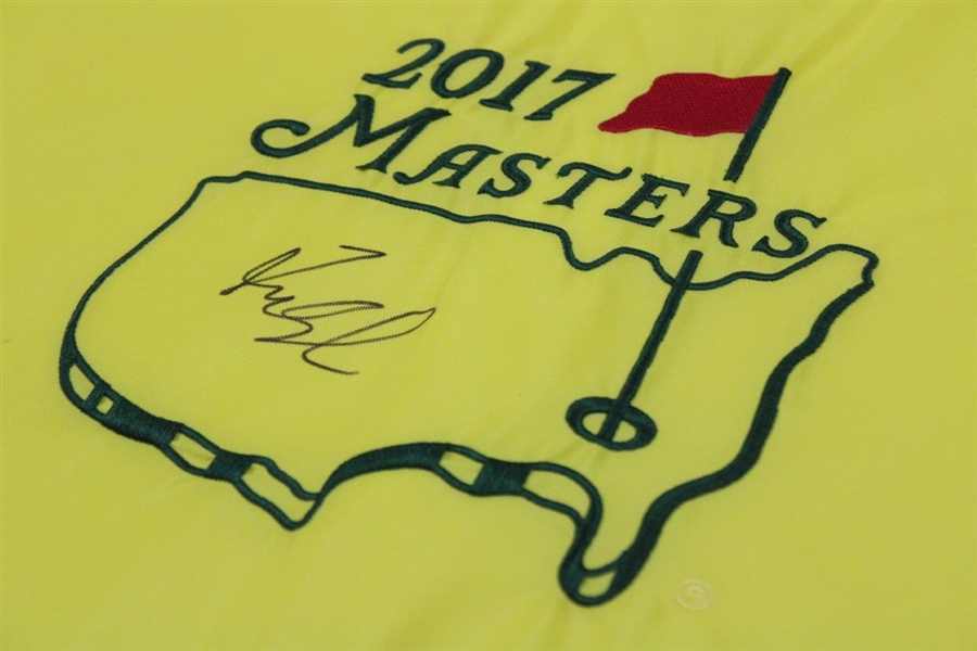 Fred Couples Signed 2017 Masters Embroidered Flag JSA ALOA