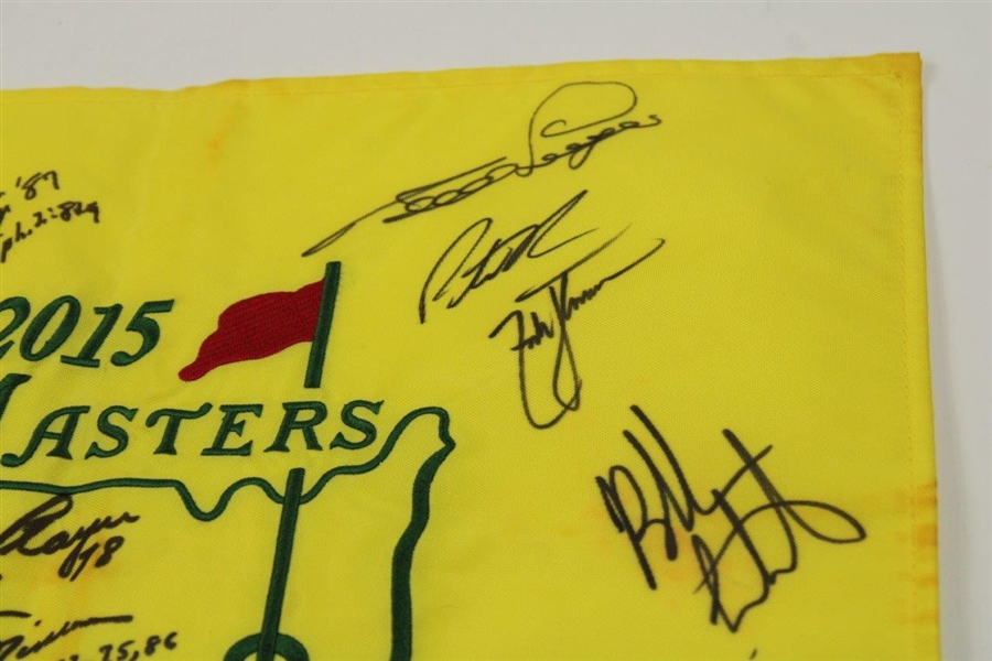 Nicklaus, Player & 13 Masters Champions Signed 2016 Masters Flag JSA ALOA