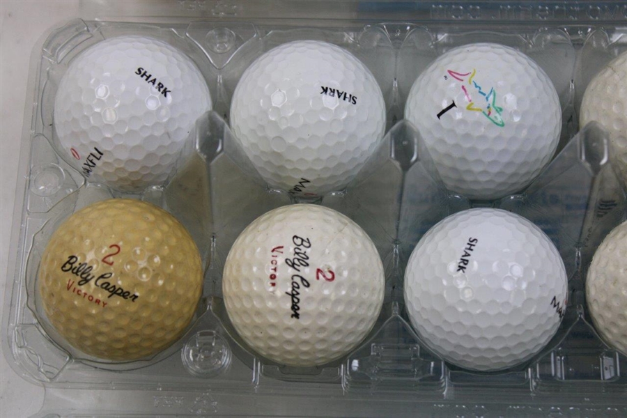 Forty (40) Player Logo Signature Golf Balls - Casper, Middlecoff, Norman, & Weiskopf