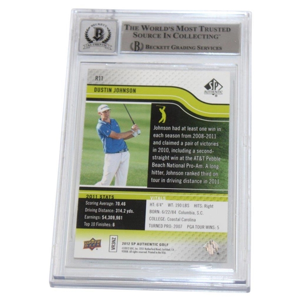 Dustin Johnson Signed 2012 SP Authentic Rookie Extended Card BGS 10 Auto #00016607919