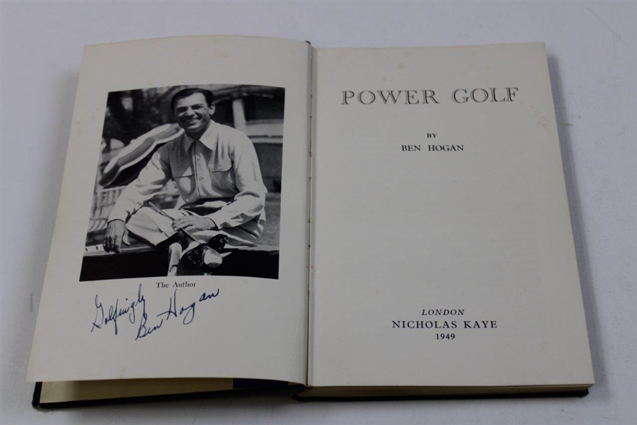 Ben Hogan Signed 1949 Power Golf Book - Great Britain Version w/ JSA ALOA 