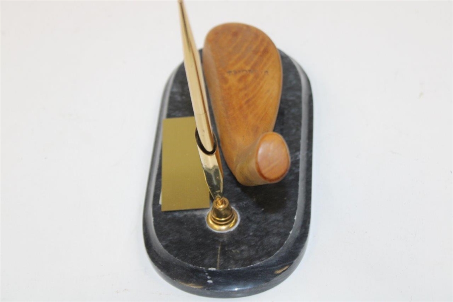 Modern Pen Set with a Long Nose Reproduction Tom Morris Stamped Club with Brass Plate to Engrave Name