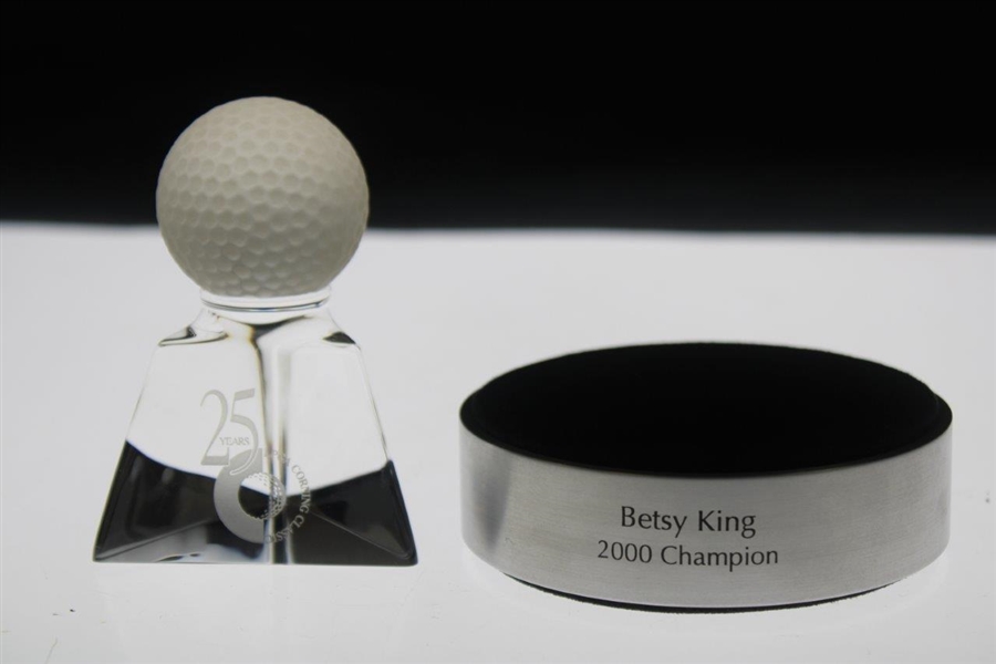 Champ Betsy King 2000 LPGA Corning Classic Steuben Glass Trophy