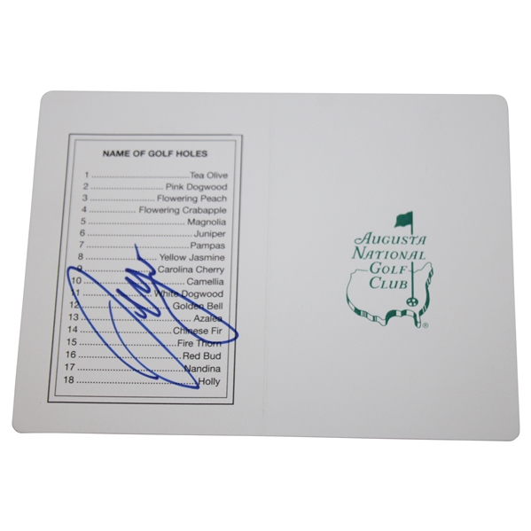 Sergio Garcia Signed Augusta National Golf Club Scorecard JSA ALOA