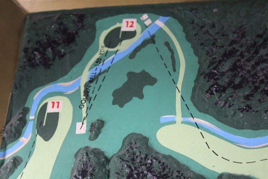Classic Augusta National Golf Club Raised Aerial View Map for Masters Tournament
