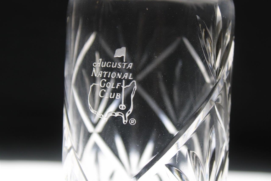 Augusta National Golf Club Logo Glass Decanter w/Rocks Glass Top/Lid