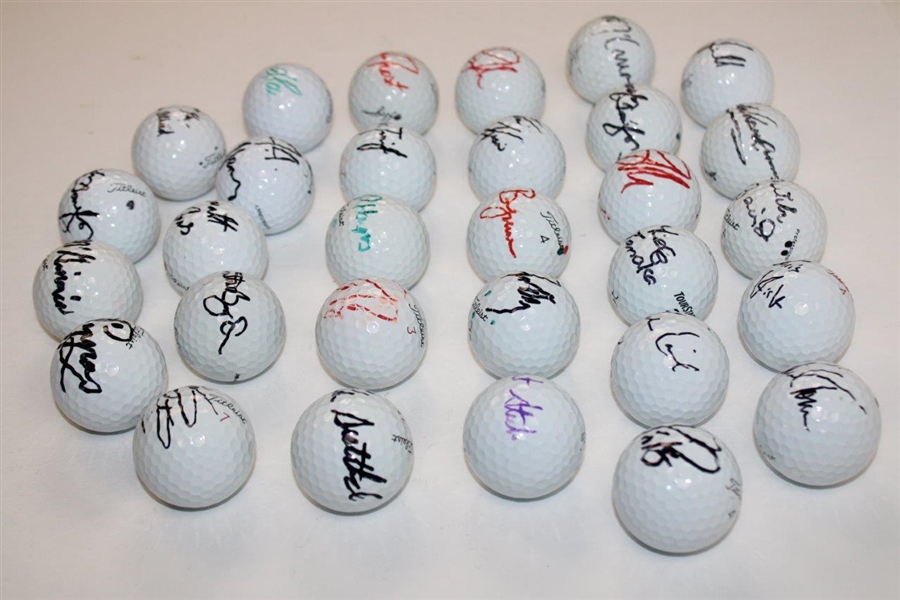 Lot of Thirty (30) Signed Personal Golf Balls JSA ALOA