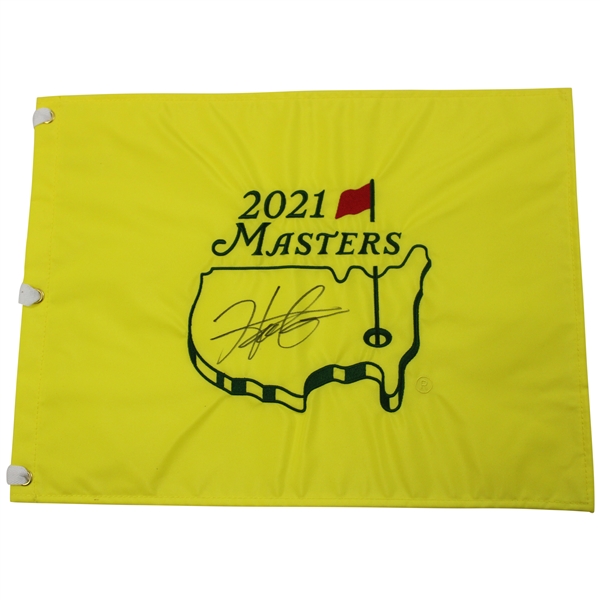 Hideki Matsuyama Signed 2021 Masters Tournament Embroidered Flag JSA ALOA
