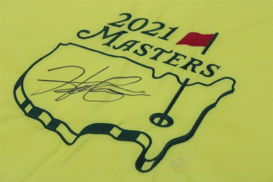 Hideki Matsuyama Signed 2021 Masters Tournament Embroidered Flag JSA ALOA