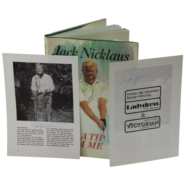 Jack Nicklaus Signed 2X 1968 'Take A Tip From Me' First Printing In Great Britain JSA ALOA