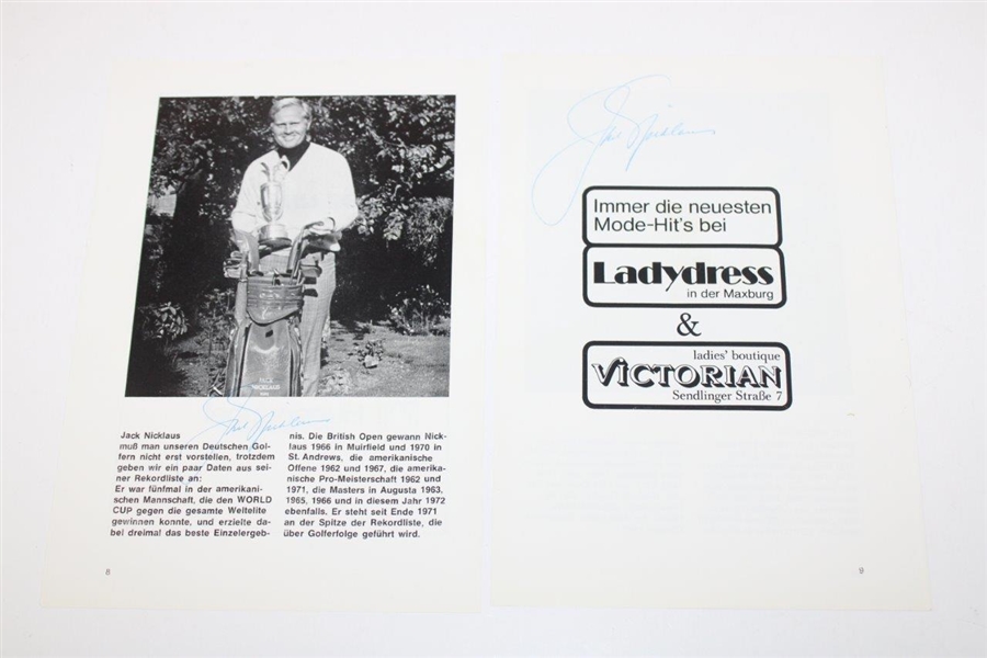 Jack Nicklaus Signed 2X 1968 'Take A Tip From Me' First Printing In Great Britain JSA ALOA