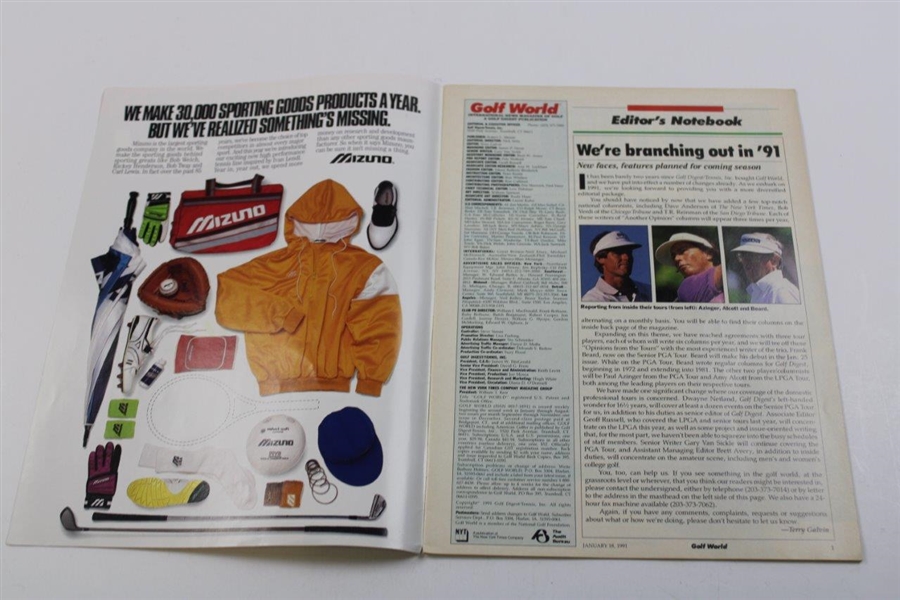 Phil Mickelson Signed 1991 Golf World Magazine Newstand No Label JSA ALOA