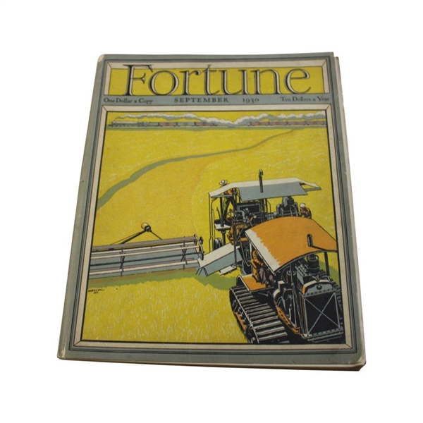 1930 Fortune Magazine w/Bobby Jones Wins The Open at St. Andrews Currier & Ives Print