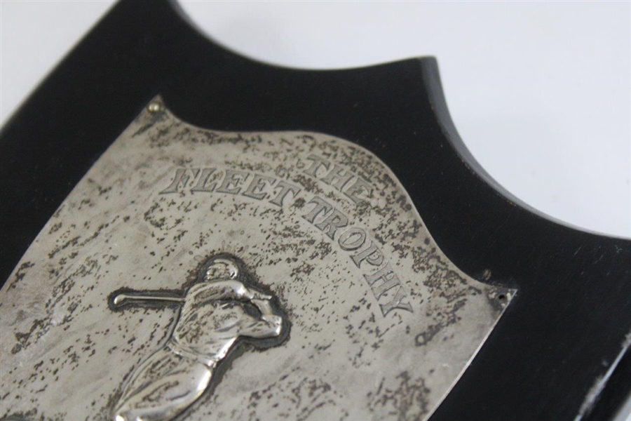 The Fleet Trophy Won By Ralph E. Gibson Sterling Silver Plaque