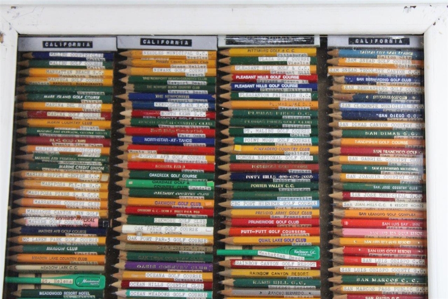 1974 WGHoF Inaugural Gift - Segment of Largest Golf Pencil Display - California