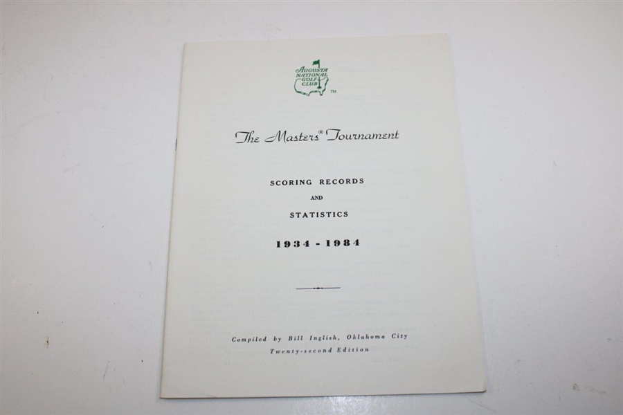 Four (4) Masters Tournament Scoring Records & Statistics Programs - 1973, 1977, 1984 & 1989