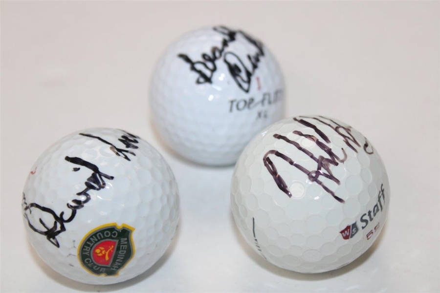 Golf Instructors/Announcers Leadbetter, Chamblee & Haney Signed Golf Balls JSA ALOA