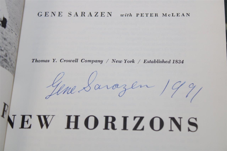 Gene Sarazen Signed 1966 'Golf/New Horizons' by Gene Sarazen & Peter McLean JSA ALOA