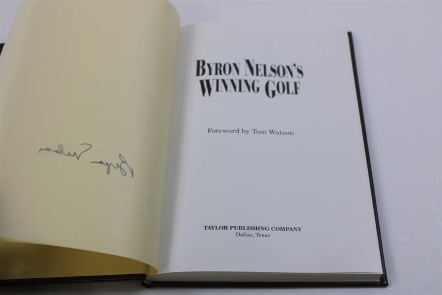 Byron Nelson Twice Signed 1973 'Byron Nelson's Winning Golf' LTD ED #484/500 Book JSA ALOA