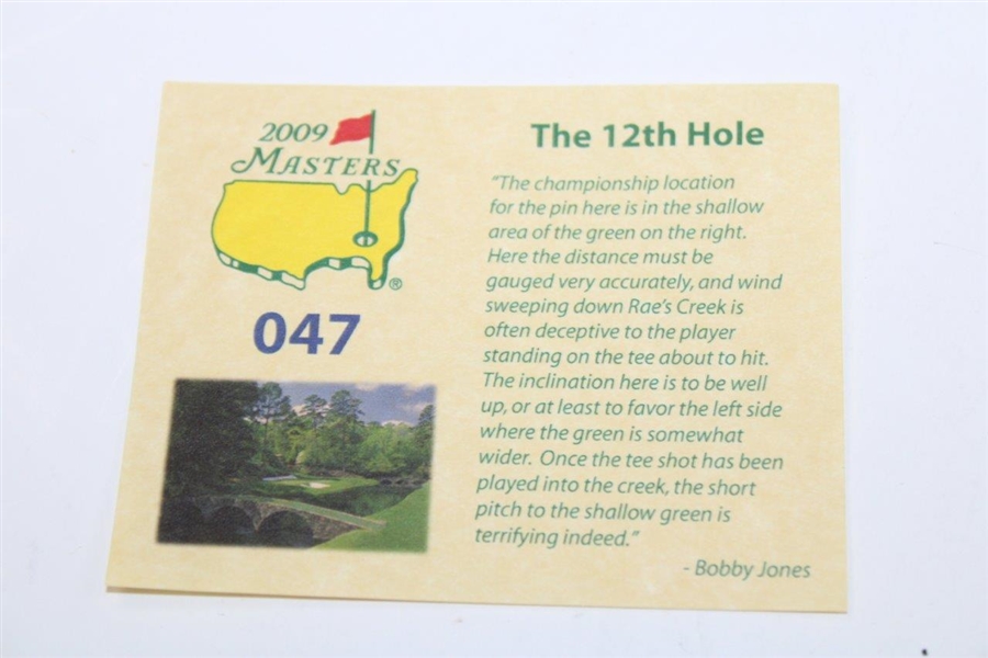 2009 Masters Tournament Ltd Ed Coin #047/350 in Box w/Card - 12th Hole Golden Bell