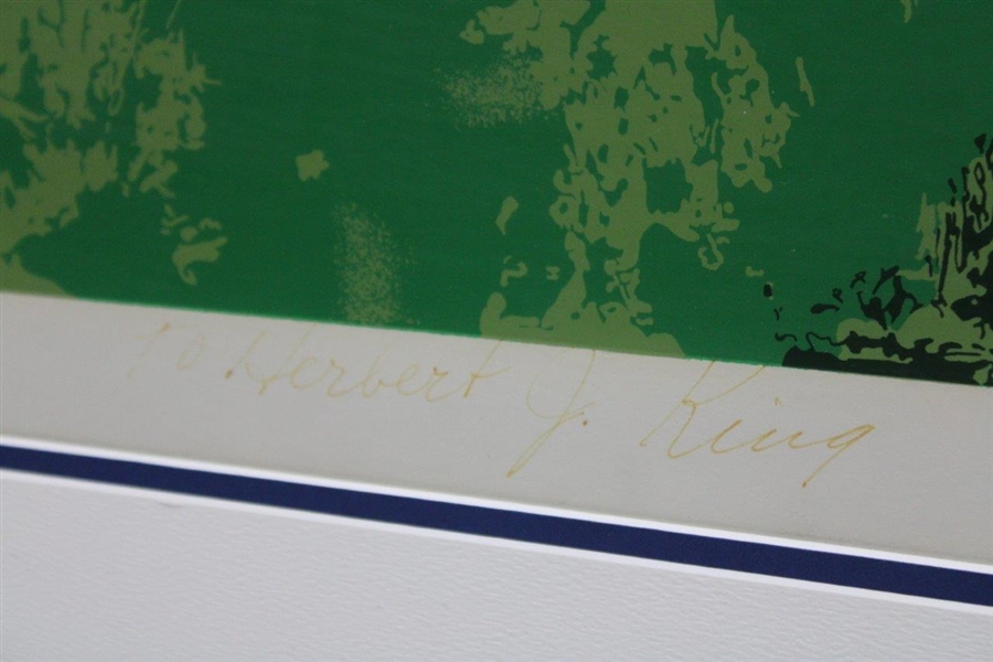 Jack Nicklaus at The Masters Serigraph Signed by Artist LeRoy Neiman - Framed JSA ALOA