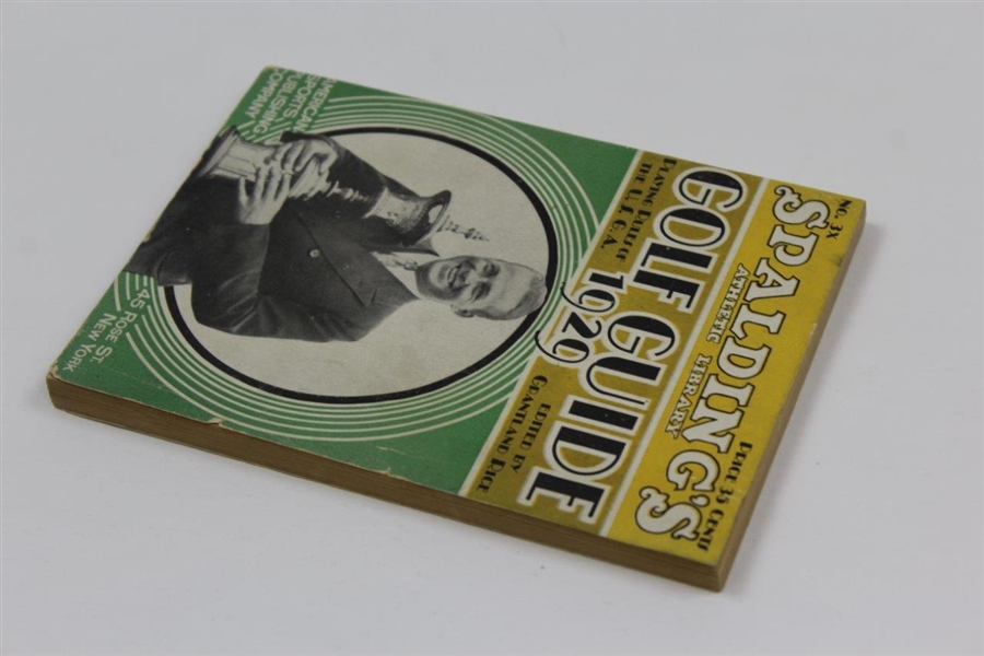 Bobby Jones Cover 1929 Spalding's Athletic Library Golf Guide No. 3x - Edited by Grantland Rice