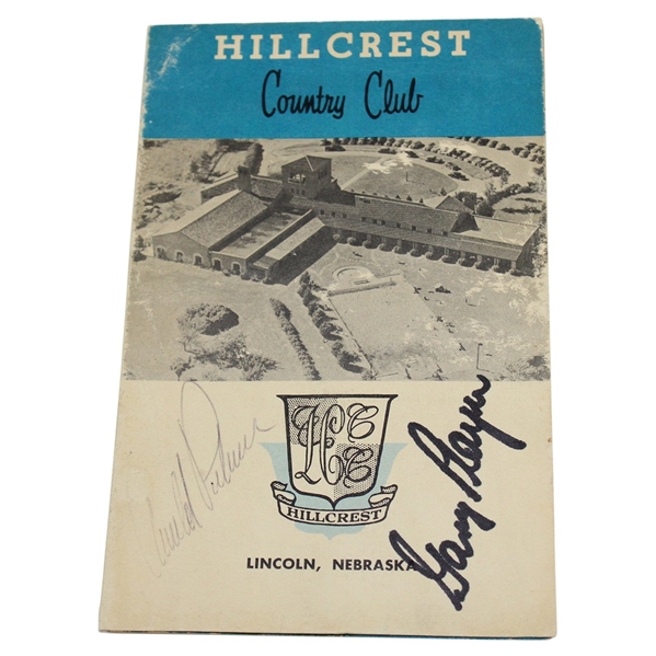 Arnold Palmer & Gary Player Signed Hillcrest CC (Nebraska) Scorecard JSA ALOA