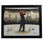 Tiger Woods Signed Tiger Slam Canvas Inscribed Tiger Slam LTD ED #33/50 UDA COA #BAK13522