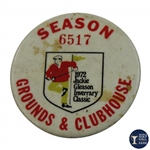 1972 Jackie Gleason Inverrary Classic Seasons Grounds & Clubhouse Badge