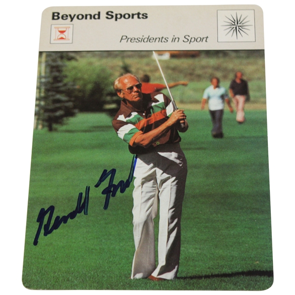 Gerald Ford Signed 1978 Beyond Sports Presidents in Sport Card JSA #AC56156