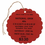 1936 US Open at Baltusrol Golf Club Saturday Final Round Ticket #2303 - Rare