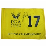 Tiger Woods Signed 2000 PGA Championship Tournament Flown 17th Hole Flag JSA #YY72966