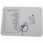 Xander Schauffele Signed Augusta National Golf Club Scorecard
