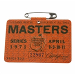1971 Masters Tournament SERIES Badge #22867 - Charles Coody Win