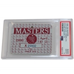 1986 Masters Tournament SERIES Badge #X15932 - PSA GEM MT 10