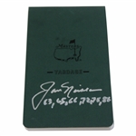 Jack Nicklaus Signed Masters Yardage Book JSA ALOA