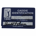 Arnold Palmer Signed 1990 PGA Tour Player Caddie ID Card - Nielson Collection