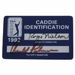 Arnold Palmer Signed 1992 PGA Tour Player Caddie ID Card - Nielson Collection