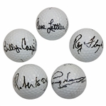 Casper, Littler, Floyd, Norman & De Vicenzo Signed Personal Golf Balls JSA ALOA