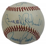 MLB/NFL Hall of Famers Sayers, Robinson, Bench, Ford & others Signed Rawlings Baseball JSA ALOA