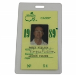 Arnold Palmers 1989 Masters Tournament Caddy Badge #54 - Royce Nielson Collection