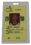 Arnold Palmers 1990 Masters Tournament Caddy Badge #58 - Royce Nielson Collection