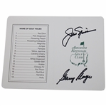 Jack Nicklaus & Gary Player Signed Augusta National Golf Club Scorecard JSA ALOA