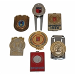 Seven (7) Official/Sponsor Money Clips/Badges - Royce Nielson Collection