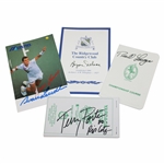 Nelson, Langer, Lendl & Porter Signed Scorecards/Card - Royce Nielson Collection JSA ALOA