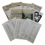 1986 Masters Pairing Sheets, Results, Newspapers & more - Royce Nielson Collection
