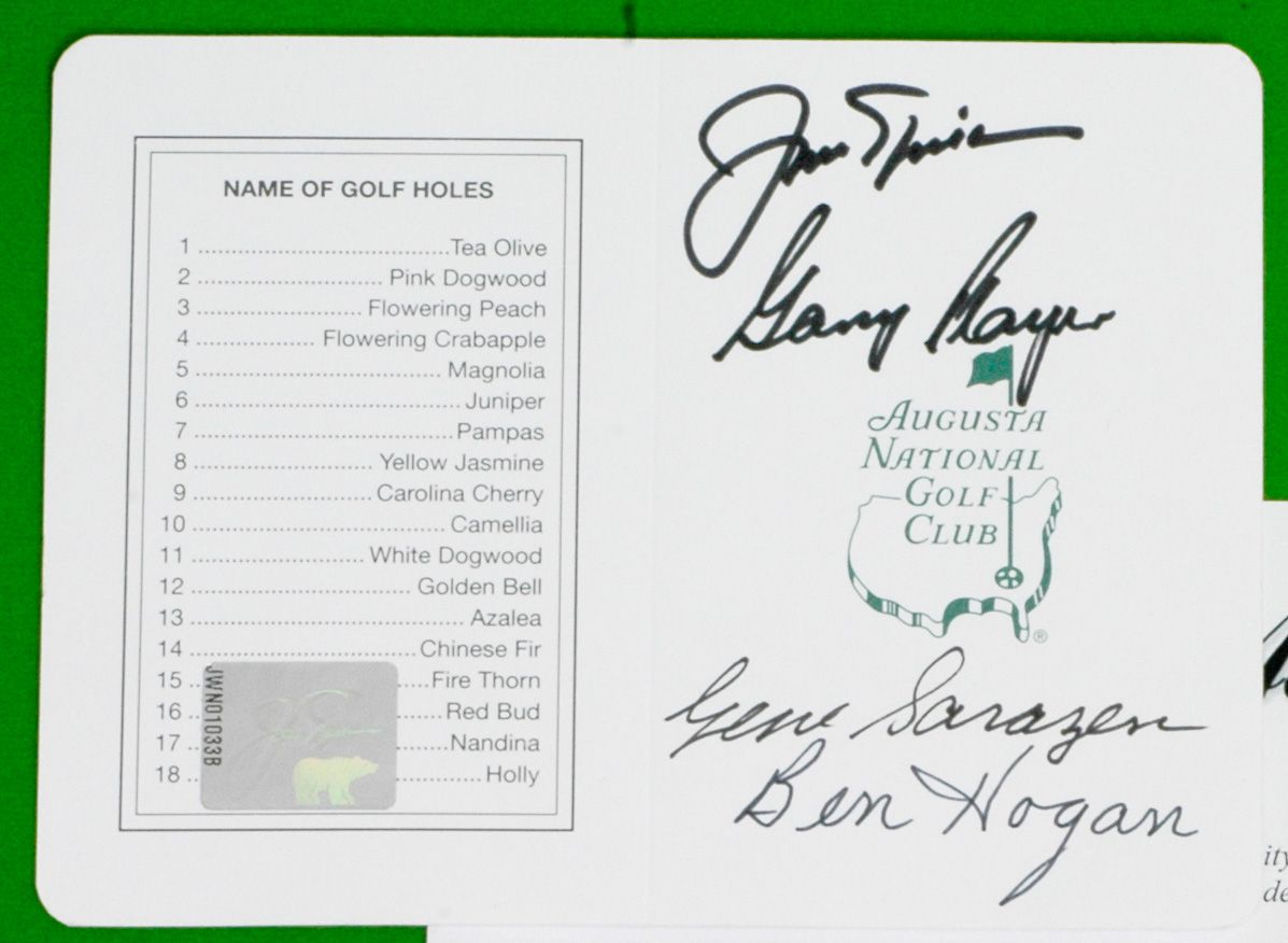 Lot Detail Augusta National Scorecard Autographed by Jack Nicklaus