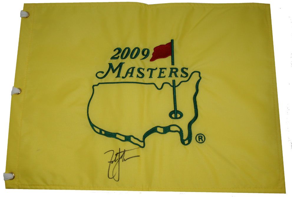 Lot Detail - Zach Johnson Autographed Masters Pin Flag