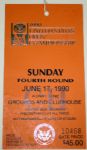 1990 US Open Sunday Ticket.